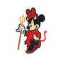 Halloween embroidery designs Minnie wearing devil dress - 05052405