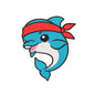 Dolphin wearing bandana machine embroidery designs - 09052405