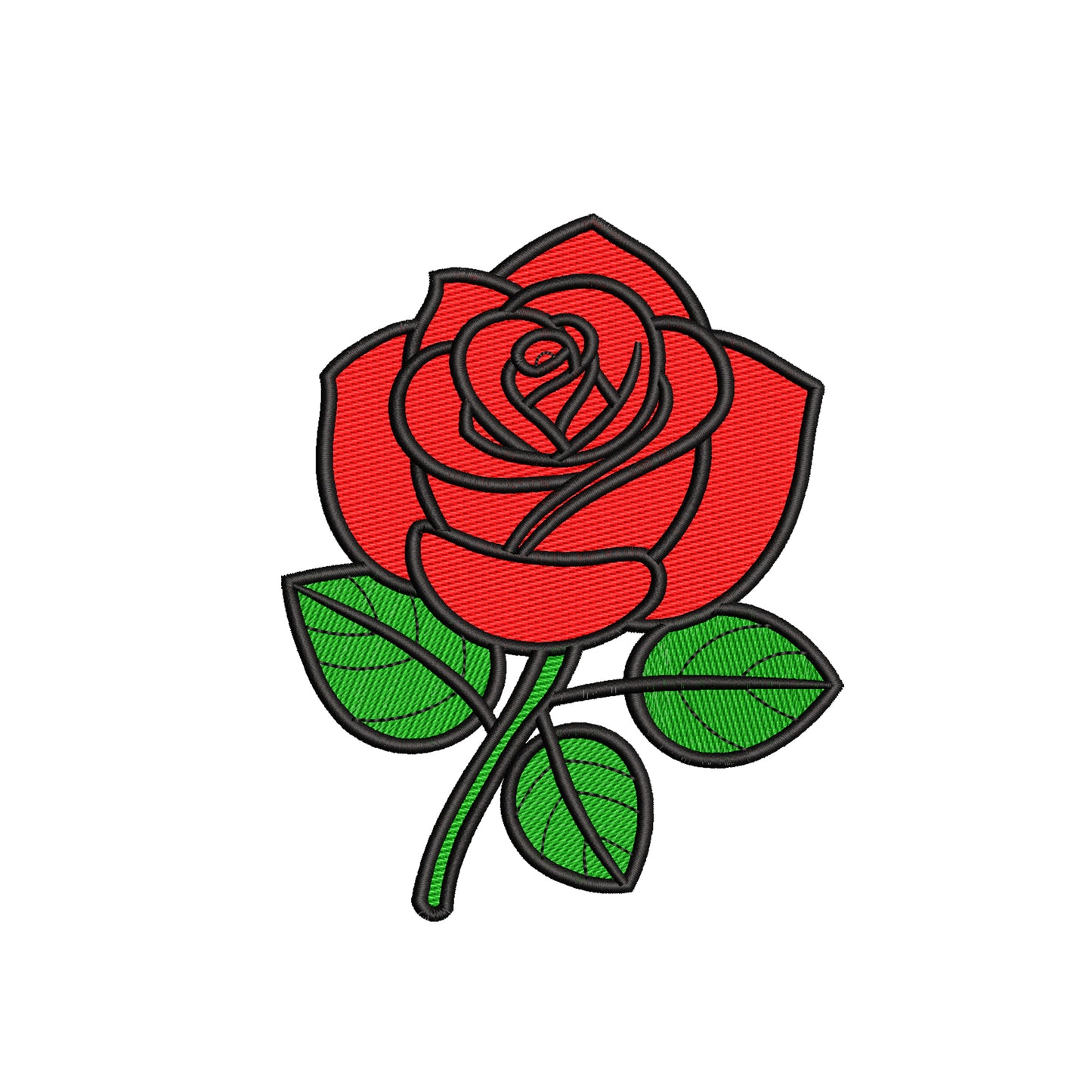 Red rose embroidery designs for machine - 09052407