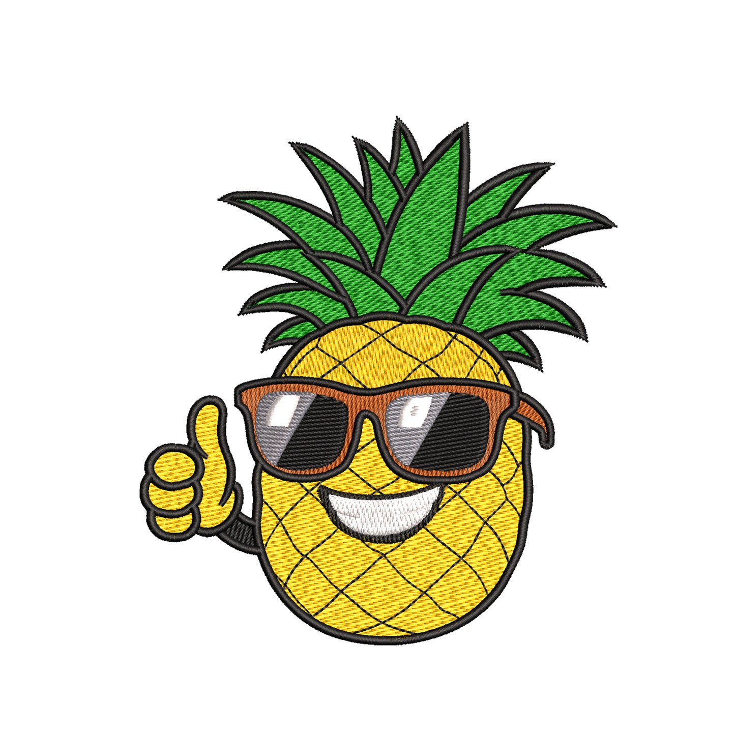 Pineapple embroidery designs for machine - 09052412