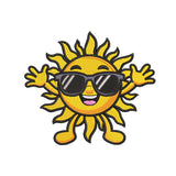 Shiny sun embroidery designs for machine - 09052416
