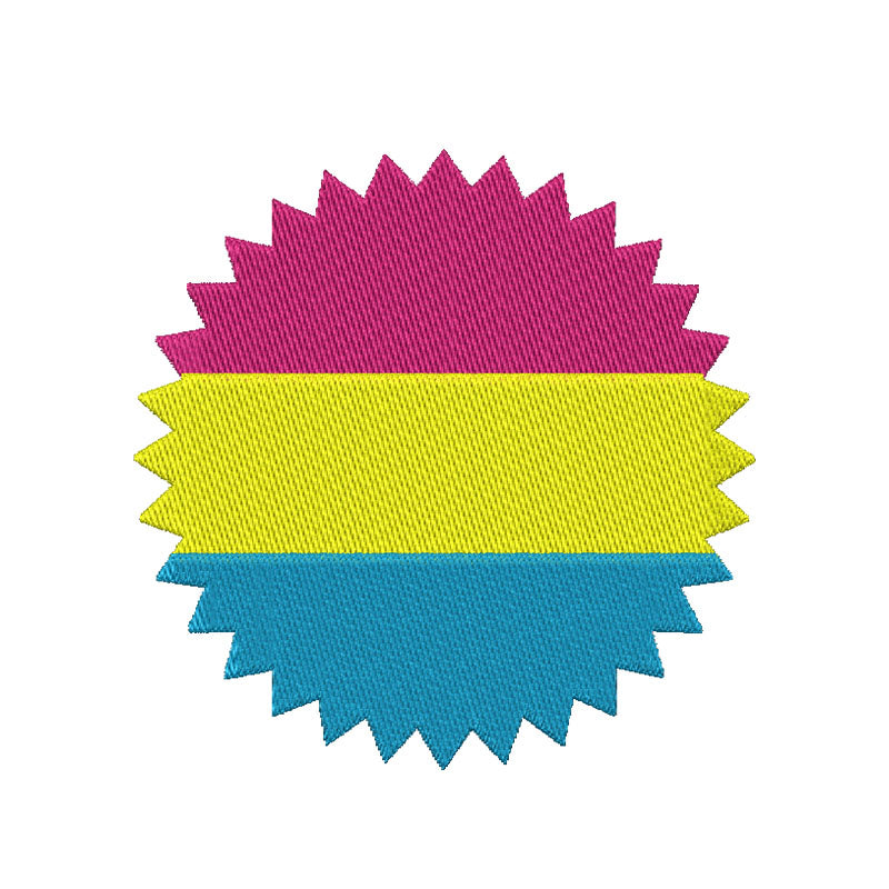 Pansexual Pride flag machine embroidery designs - 1010004
