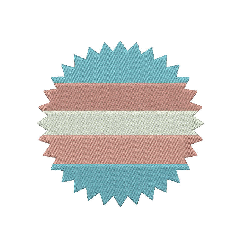 Transgender Pride flag machine embroidery designs - 1010005