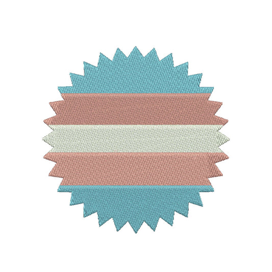 Transgender Pride flag machine embroidery designs - 1010005