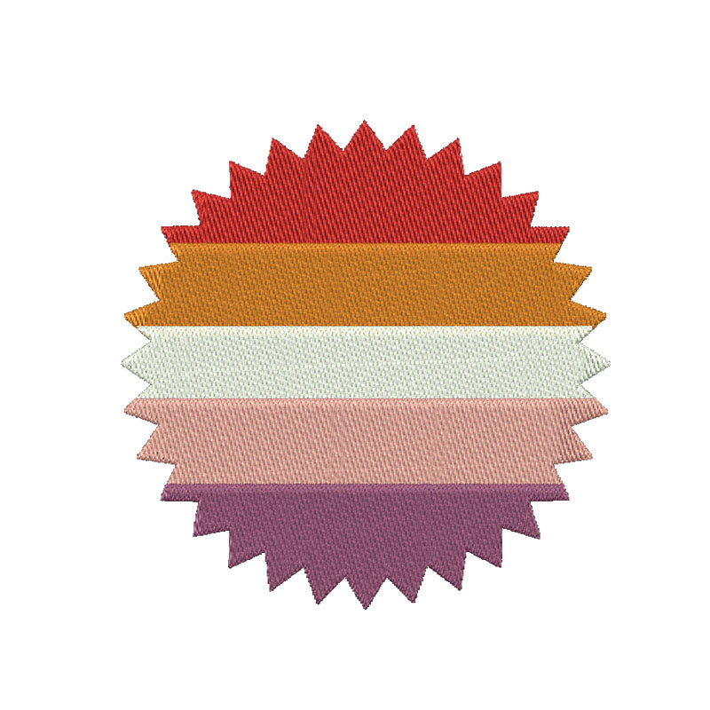 Lesbian Pride flag machine embroidery designs - 1010006