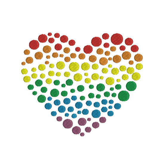 LGBTQ Heart machine embroidery designs - 1010007