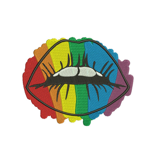 LGBTQ Lips machine embroidery designs - 1010008