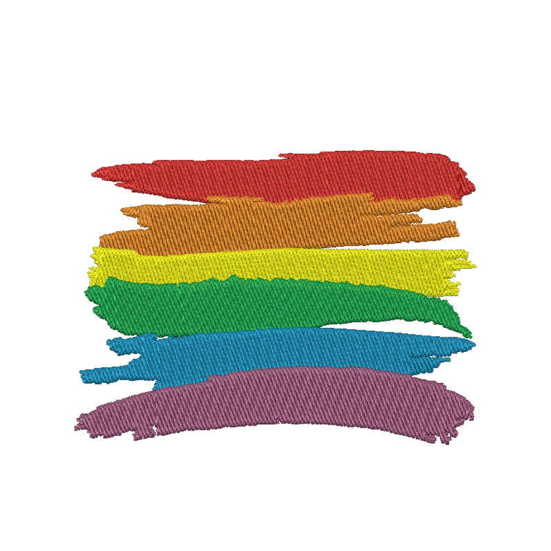 LGBTQ flag machine embroidery designs - 1010001