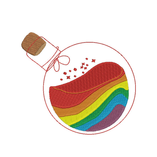 LGBTQ flag fairy dust machine embroidery designs - 1010012