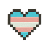 Transgender heart flag machine embroidery designs - 1010020