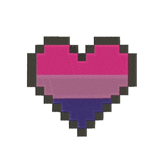 Bisexual flag embroidery designs pride - 1010023
