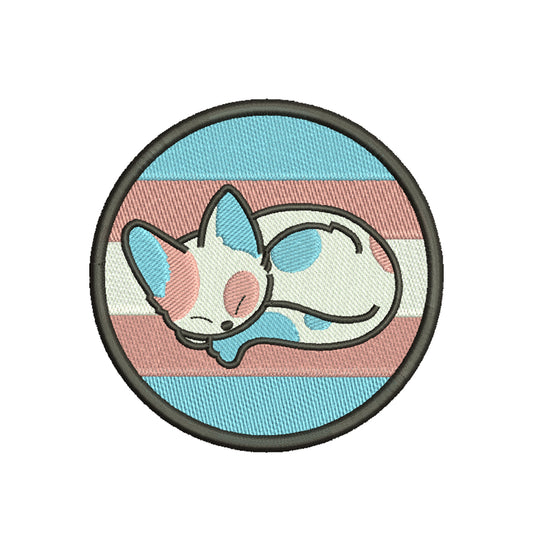 Cute transgender pride flag embroidery designs - 1010027