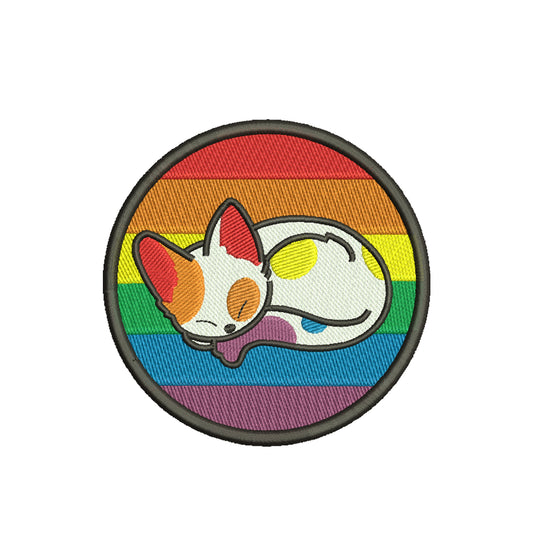 Cute lgbtq pride flag embroidery designs - 1010029