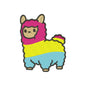 Llama embroidery designs pansexual pride flag - 1010036