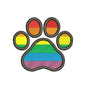 Paw embroidery designs lgbtq pride flag - 1010042