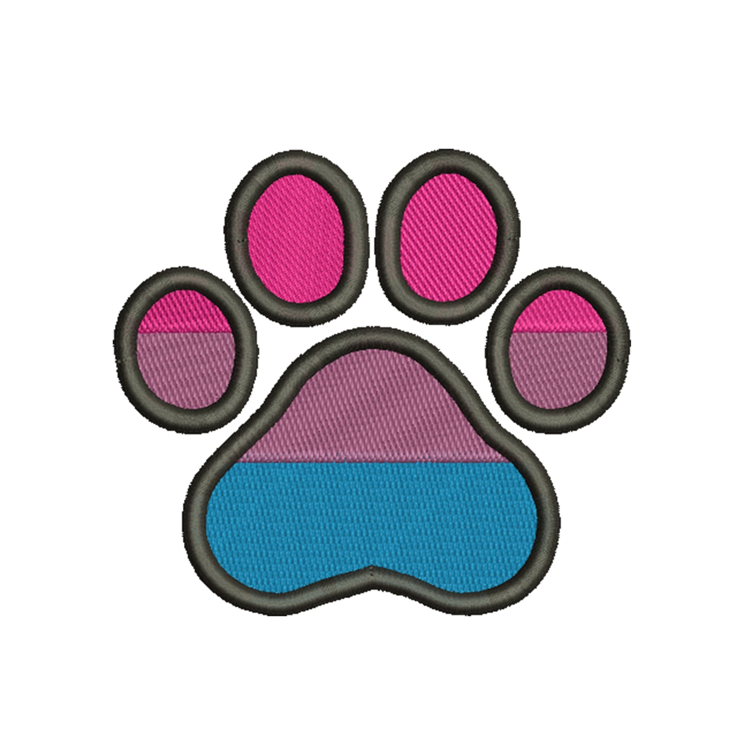 Paw Embroidery Designs Bisexual Pride Flag - 1010043