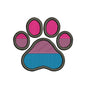 Paw Embroidery Designs Bisexual Pride Flag - 1010043