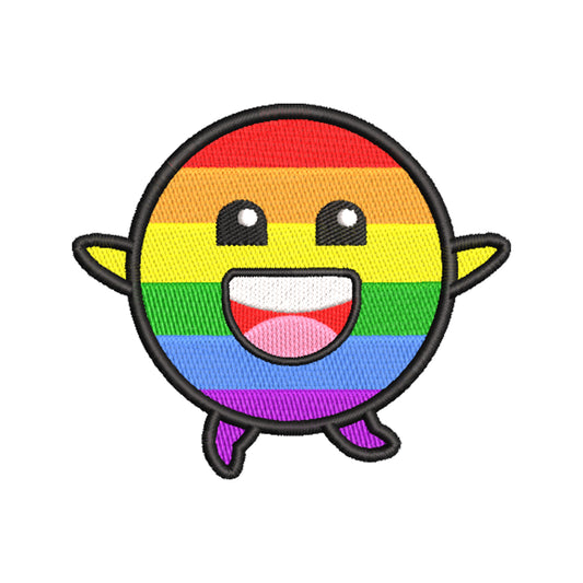 Smile embroidery designs lgbtq pride flag - 1010050