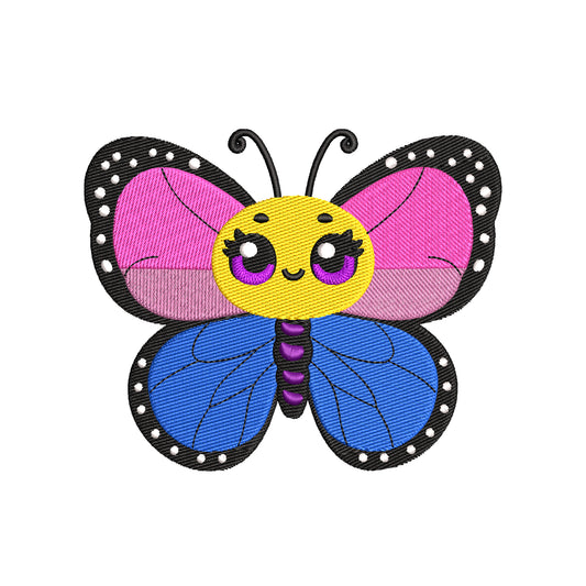 Butterfly bisexual flag embroidery designs lgbtq pride - 1010059