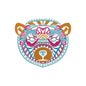 Bear mandala embroidery designs - 110002