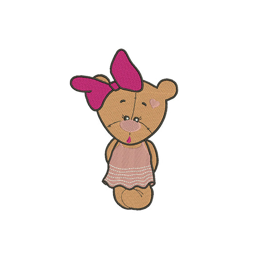Cute bear machine embroidery designs - 110004