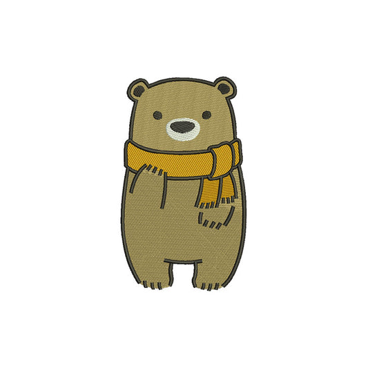 Winter Bear Machine Embroidery Files - 110010