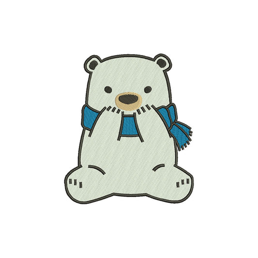White bear embroidery designs - 110011