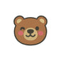 kawaii bear face embroidery file - 110017