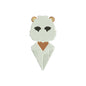Bear in white machine embroidery designs - 110029