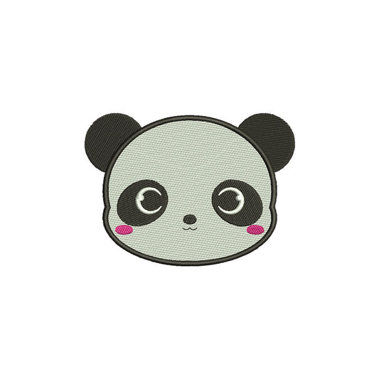 Panda face machine embroidery designs - 110038