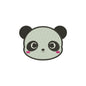 Panda face machine embroidery designs - 110038