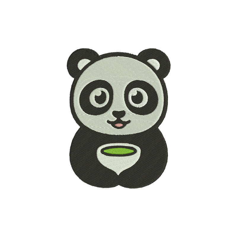 Cute panda embroidery file - 110039