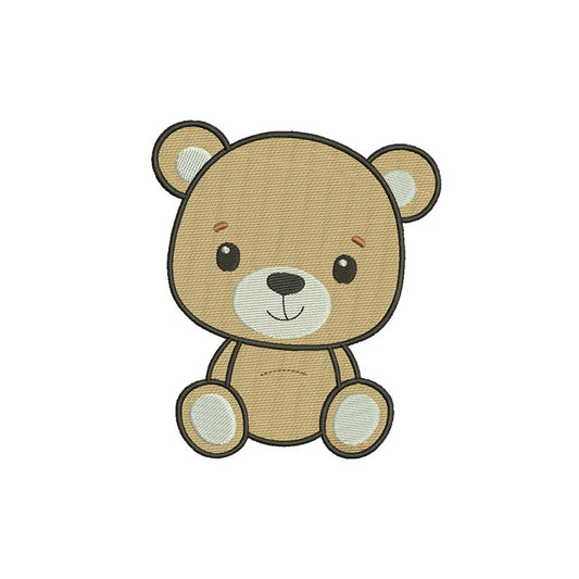 Cute bear machine embroidery files - 110042