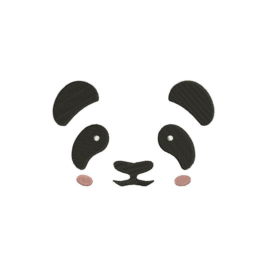 Panda face silhouette machine embroidery designs - 110046