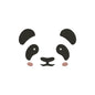 Panda face silhouette machine embroidery designs - 110046