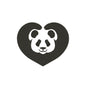 Panda heart machine embroidery designs - 110049