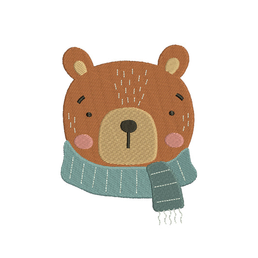 Bear Machine Embroidery Designs Winter - 110050