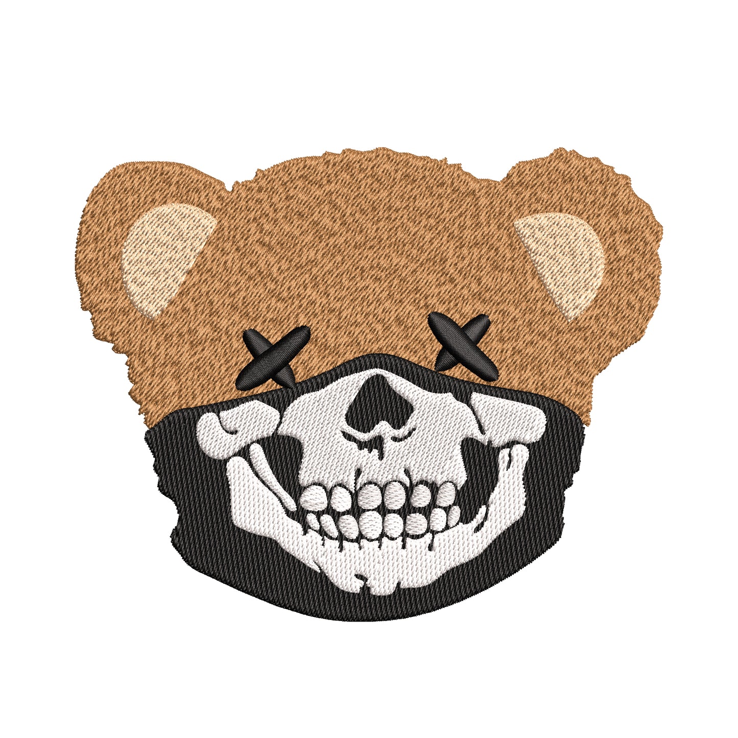 Bear in mask embroidery designs - 110064