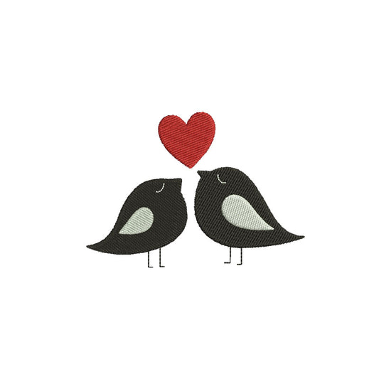 Love bird machine embroidery designs - 120024