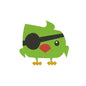 Pirate bird machine embroidery designs - 120027