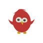 Red bird machine embroidery designs - 120037