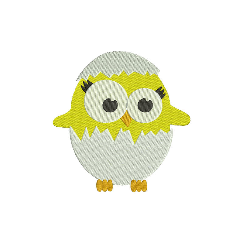 Yellow cute bird embroidery files - 120041