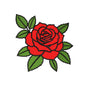 Red rose embroidery designs of machine - 12062404