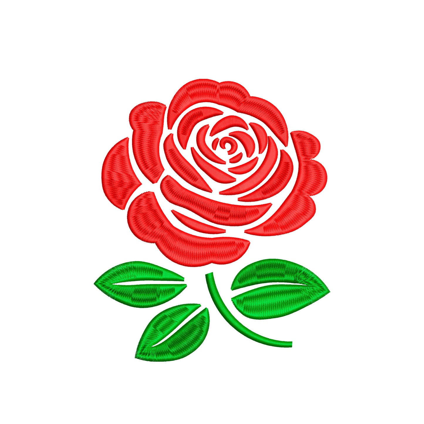 Red rose silhouette embroidery designs of machine - 12062405