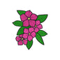 Periwinkle flowers embroidery designs of machine - 12062411