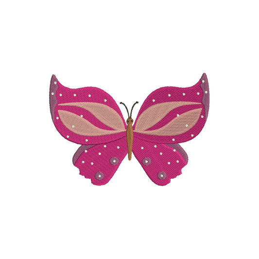 Pink butterfly machine embroidery designs - 130001