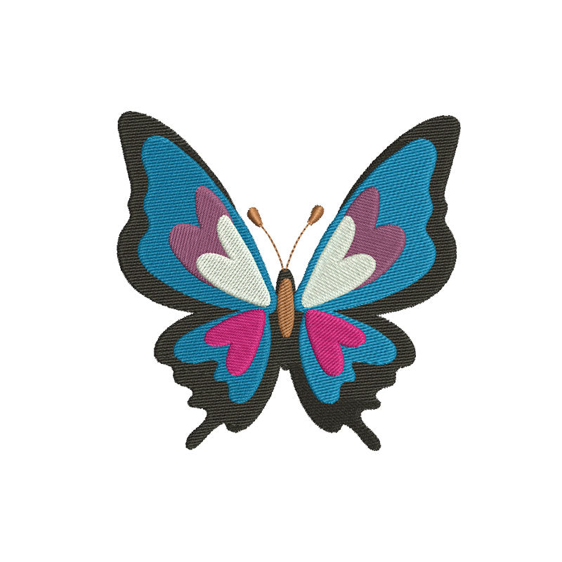 Machine embroidery designs kawaii butterfly- 130031