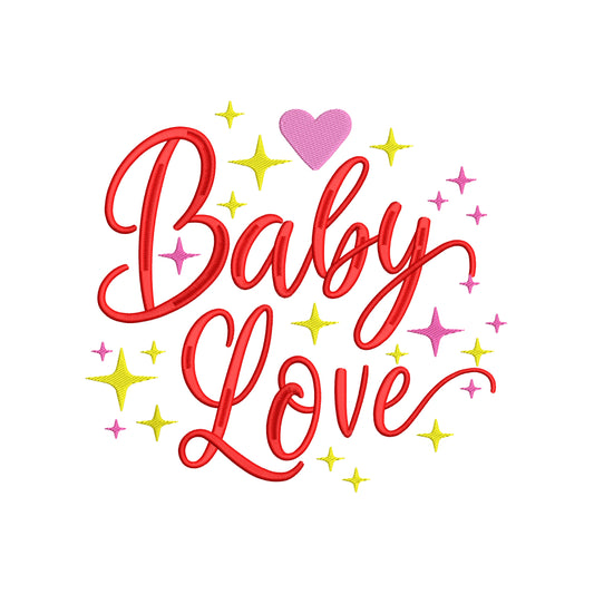 Baby love embroidery design for machine - 13062406