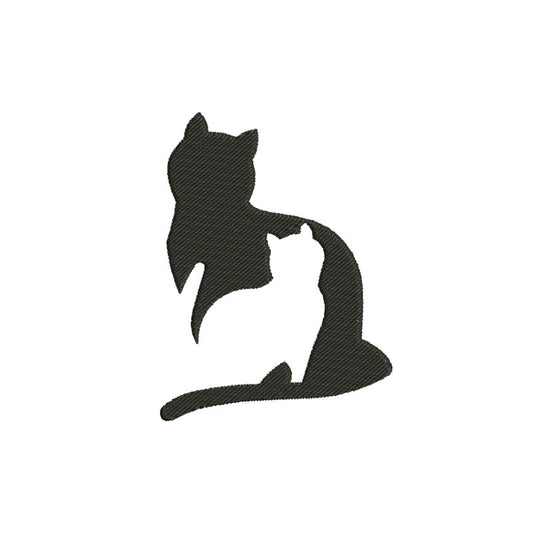 Cat embroidery designs silhouette - 140007