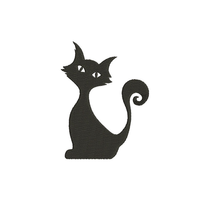 Cat silhouette embroidery files - 140008